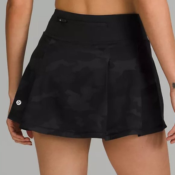 lululemon athletica Pants - NEW! LULULEMON PACE RIVAL MID-RISE TENNIS SKIRT SKORT CAMO PRINT sz 12T